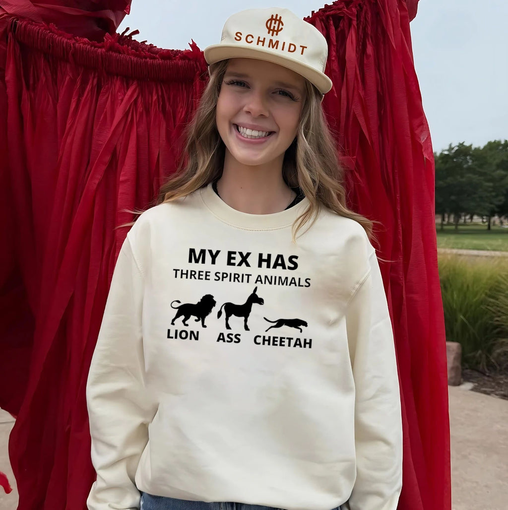 My ex has three spirit animals lion ass cheetah shirt