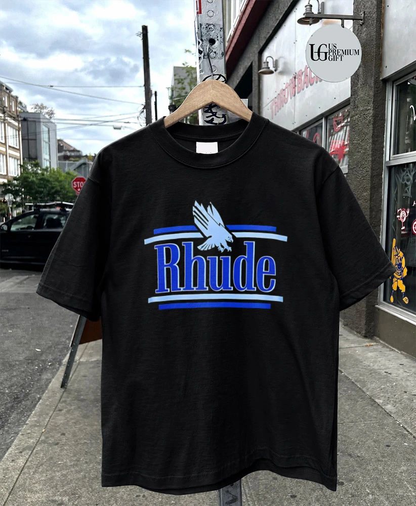 Tarik Skubal wearing Rhude Eagle logo shirt