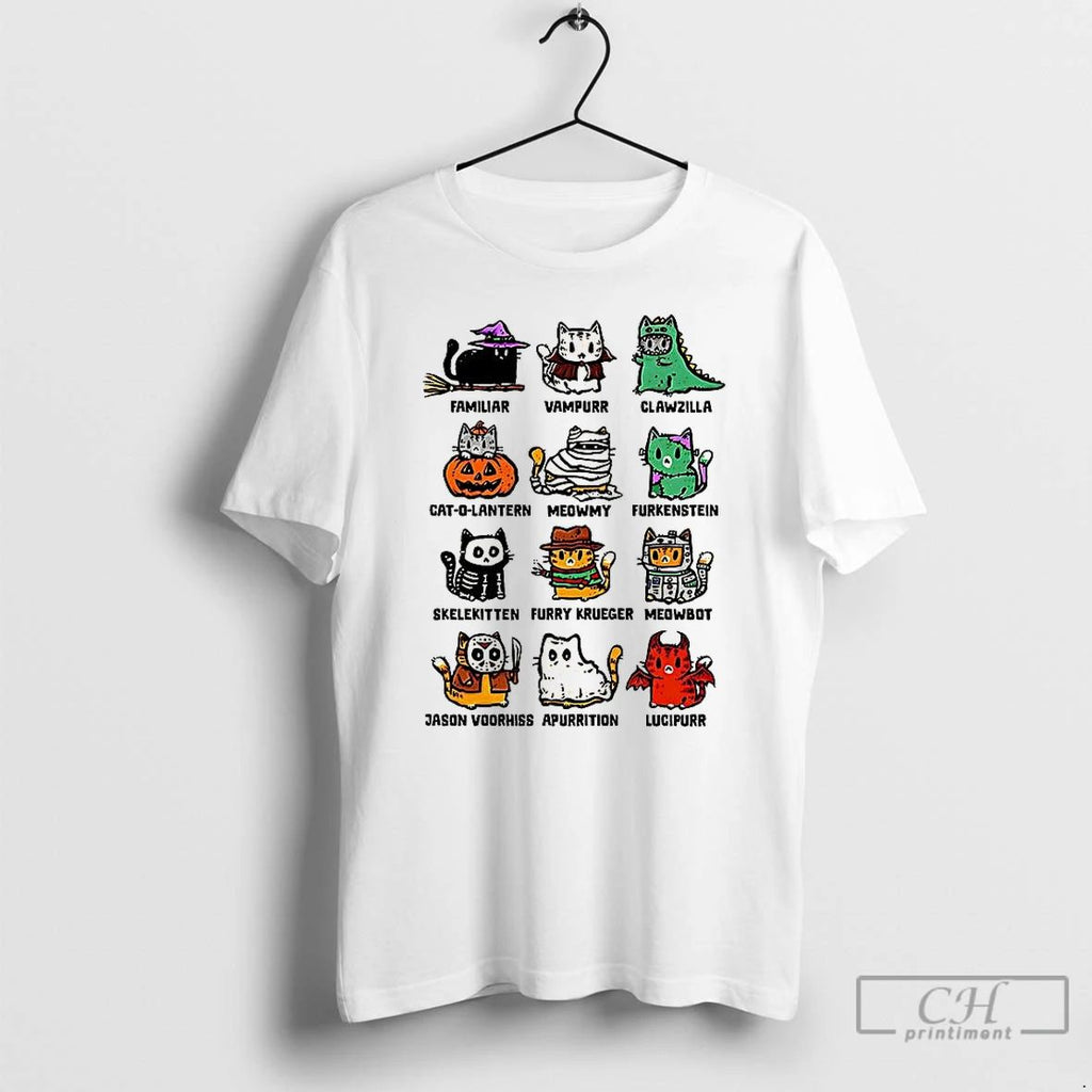 Classic Trick Or Treat Kitten Dressed As Halloween Characters T Shirts Hoodie Longsleeve