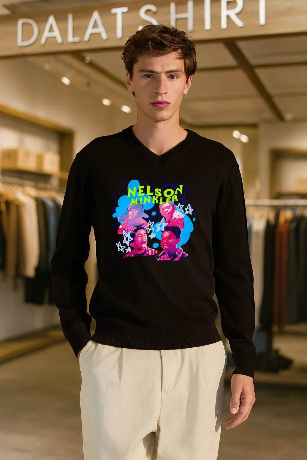 Nelson Minkler Even Stevens funny graphic shirt