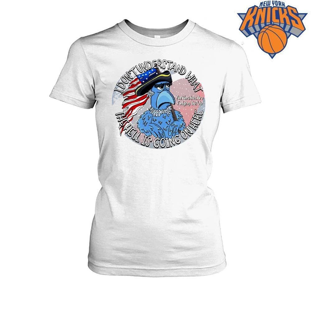 What The Hell Is Going On Here Funny Blue Patriotic Eagle Meme Shirt