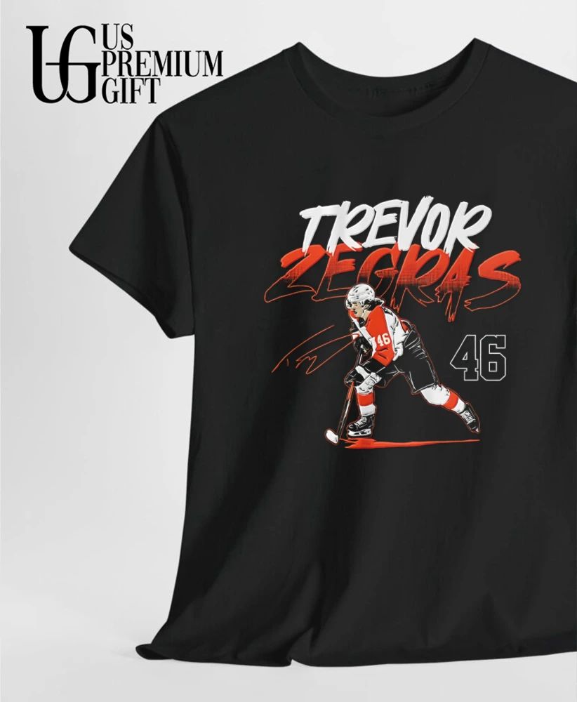 Trevor Zegras Philadelphia Flyers hockey slap shot number signature shirt