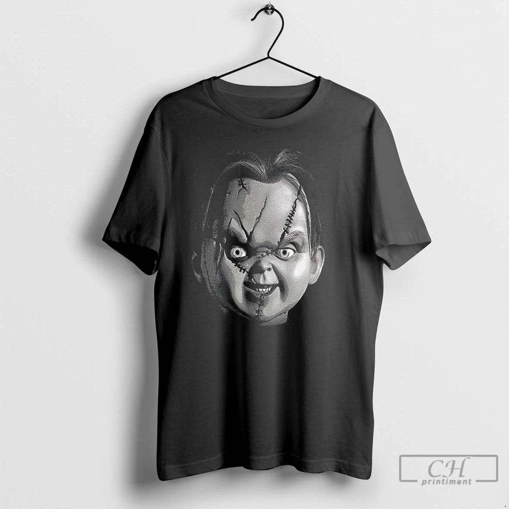 Classic Chucky Childs Play Big Face Graphic Halloween T Shirts Hoodie Longsleeve
