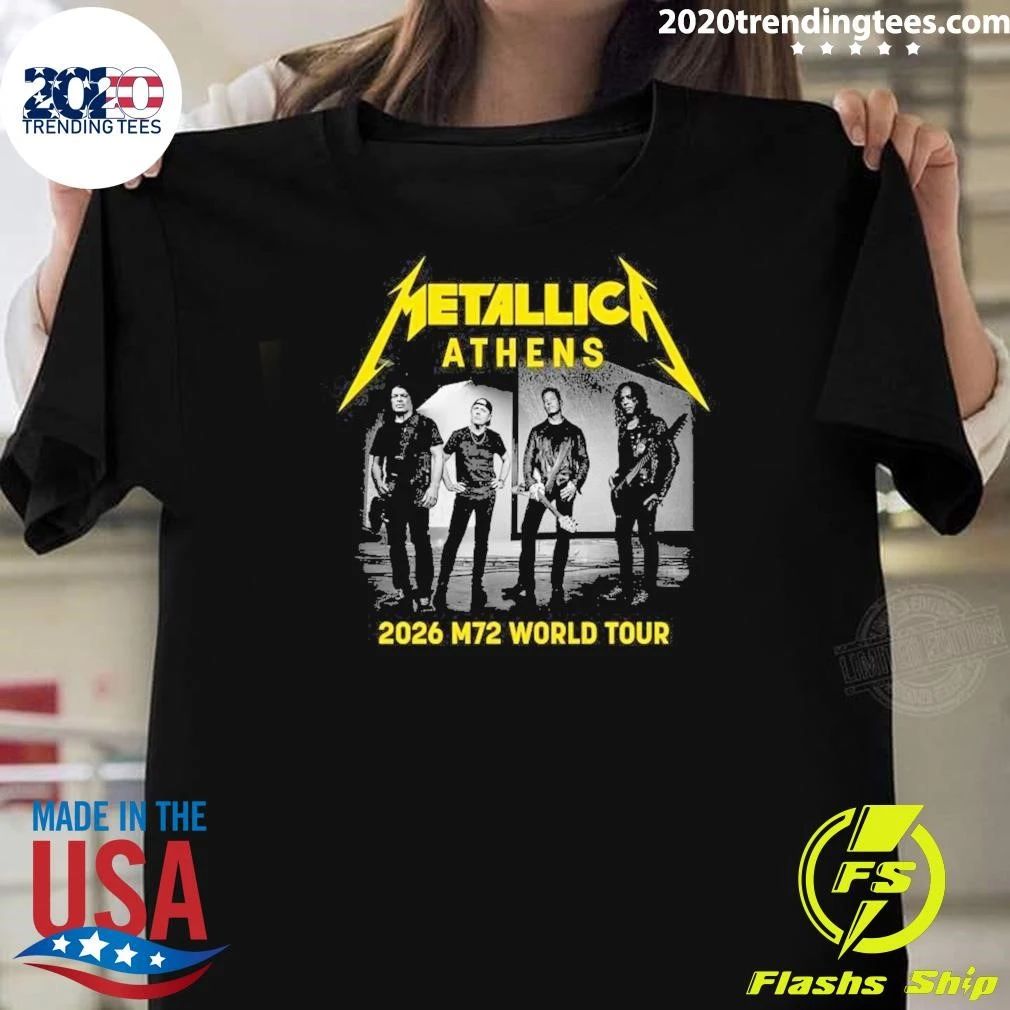 Metallica M72 Athens, Greece 2026 Band Members World Tour Shirt