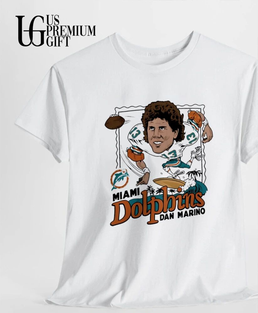 Dan Marino Miami Dolphins Homage player caricature shirt