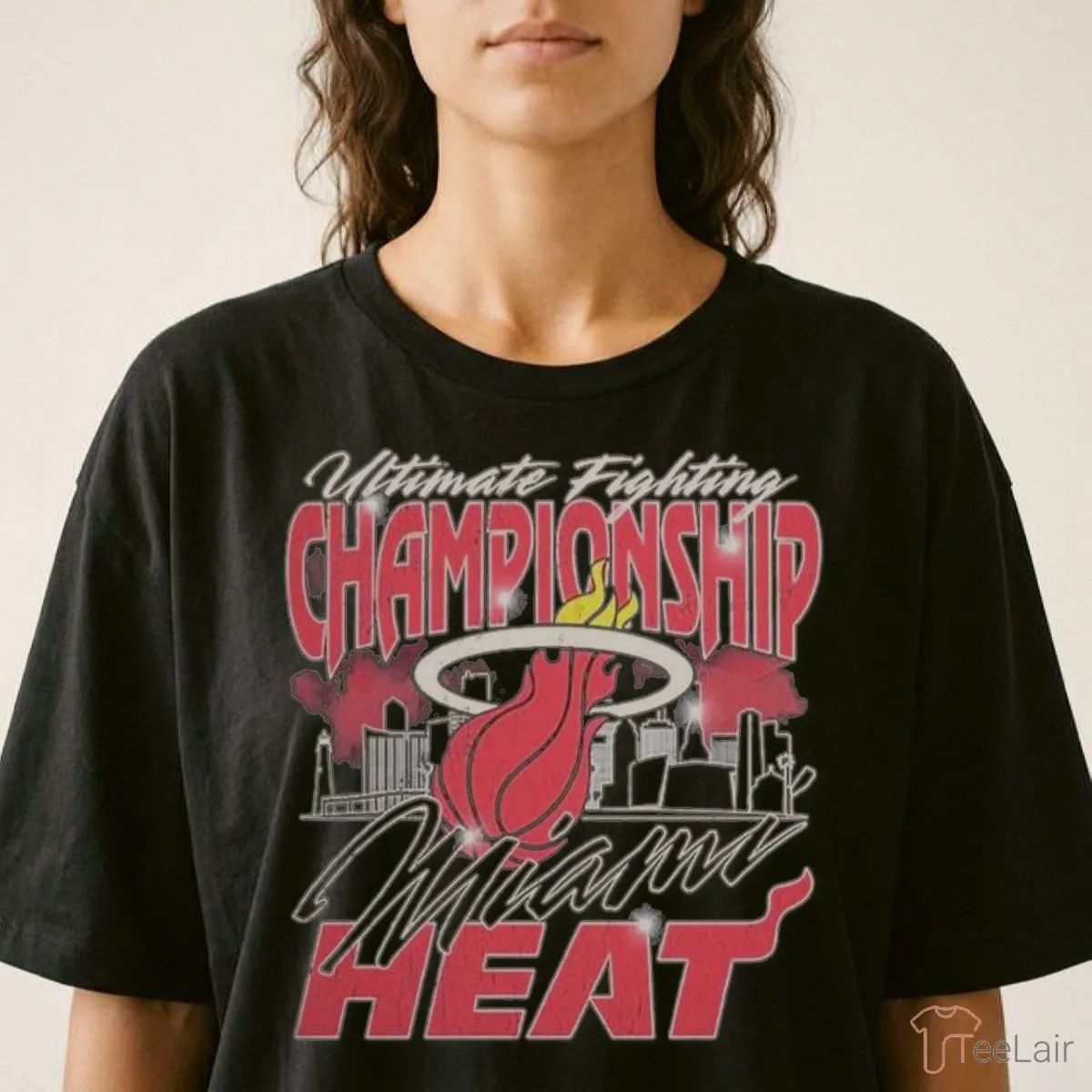 UFC X Miami Heat Exclusive Event Merch UFC 327 At Kaseya Center Shirt