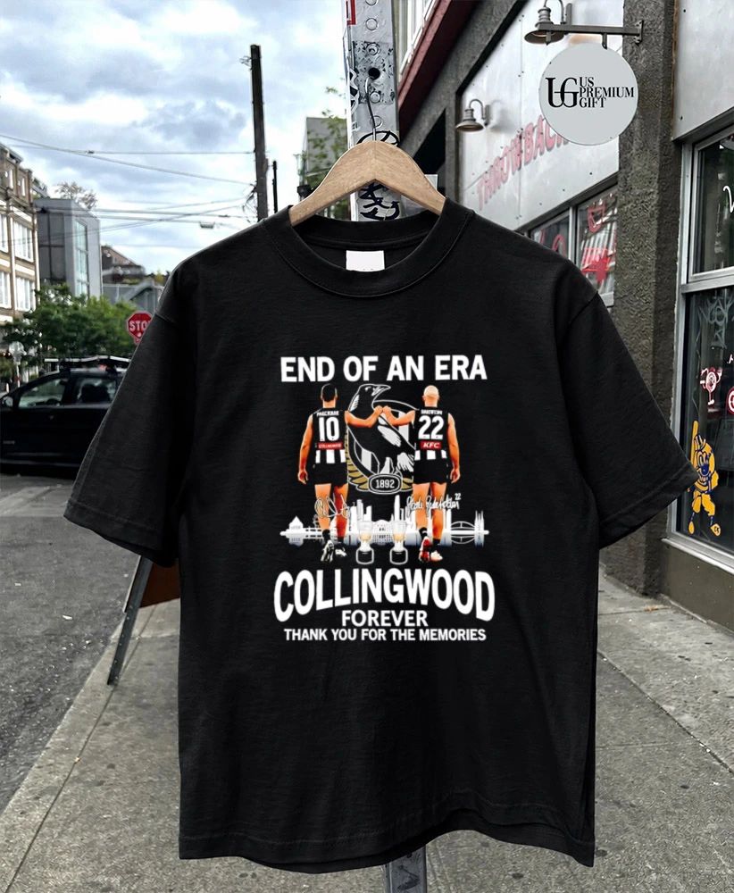 Scott Pendlebury and Steele Sidebottom Collingwood Forever End of an Era signature shirt