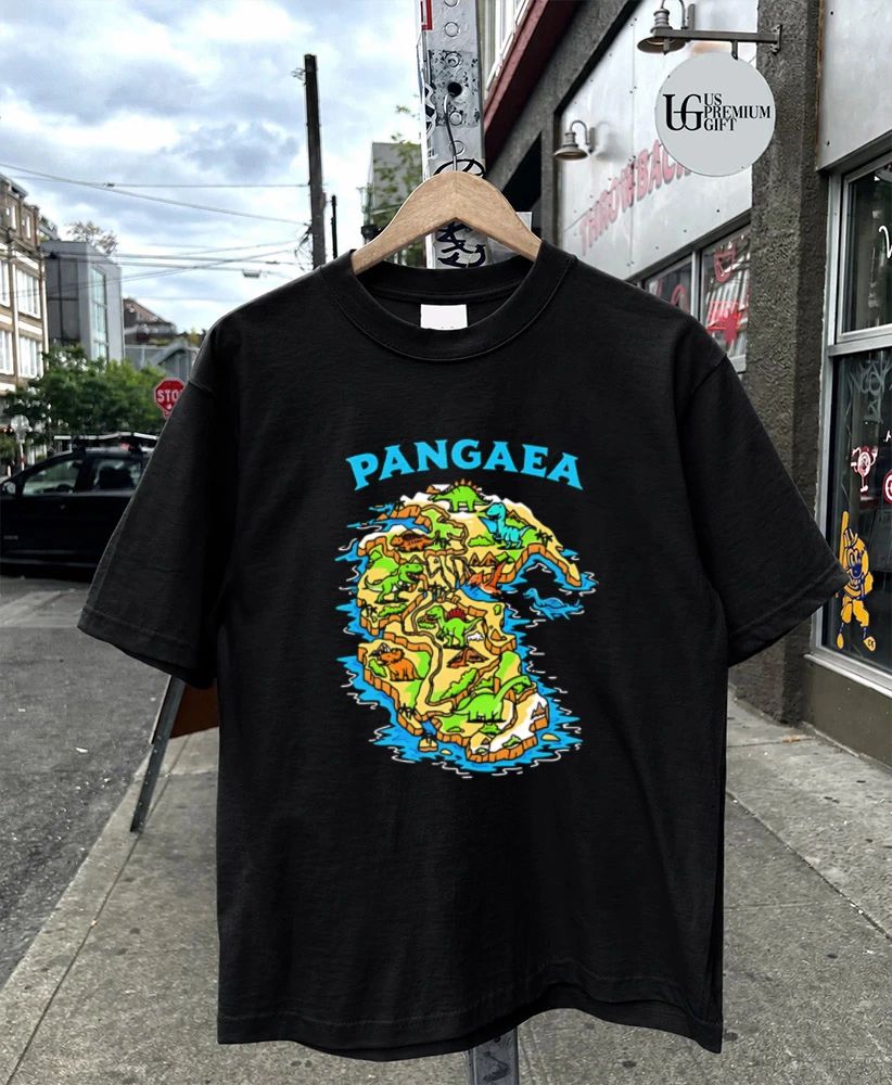 Pangaea Supercontinent Map with Dinosaurs shirt