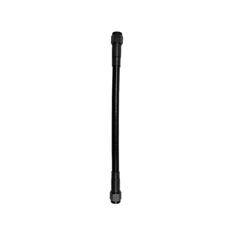 Fragola 6026-1-1-23BL -6 AN EXT Black PTFE Lined Stainless Hose Assembly 23 inch