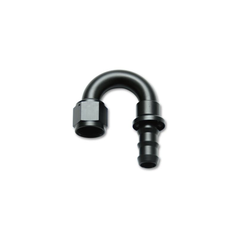 Vibrant Performance 22808 -8 Black Push-On Hose End Fitting 180 Degree
