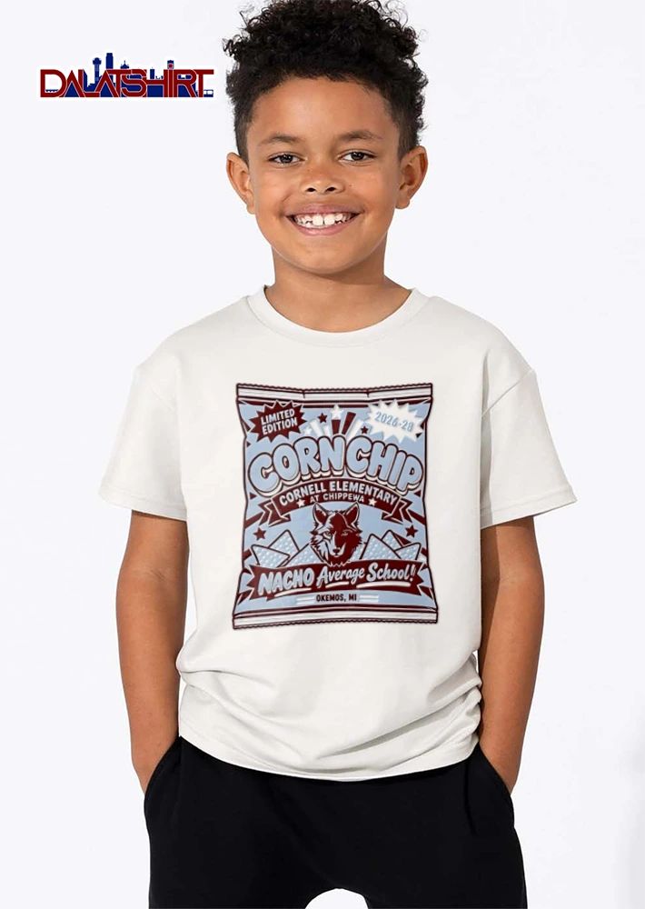 Nacho Average School 2026 2028 cornchip bag wolf mascot illustration shirt