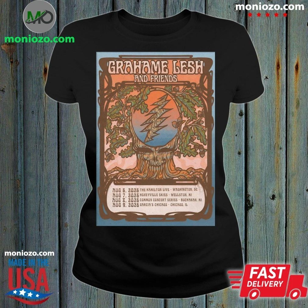 Original Poster Grahame Lesh And Friends August 2026 Tour Shirt