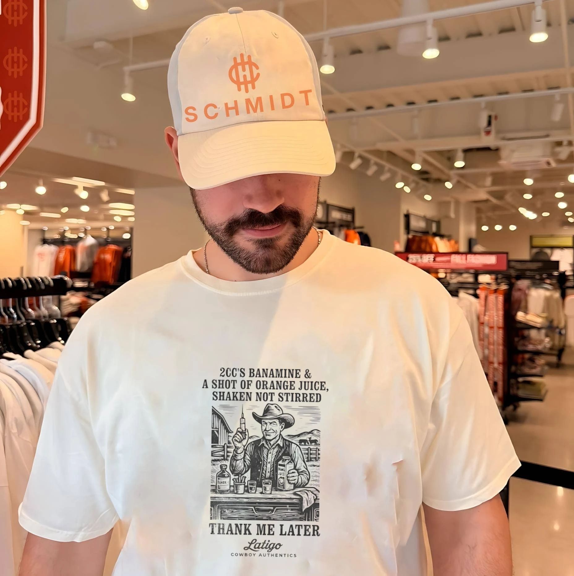 Latigo Cowboy Authentics 2CCs Banamine and Orange Juice Vintage shirt