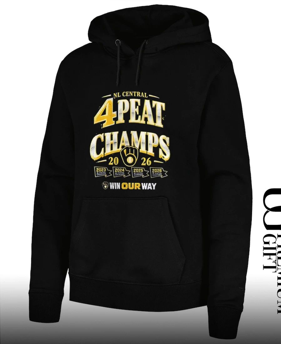4 Peat NL Central Milwaukee Brewers Win Our Way Division Champions 2026 shirt
