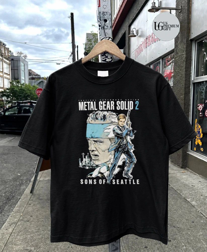 Solid Snake Raiden Metal Gear Solid 2 Tactical Espionage Action Sons of Seattle shirt