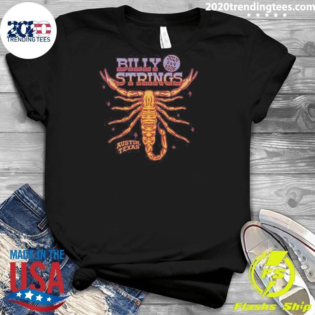 Billy Strings Austin July 2-4, 2026 Scorpion Tee Shirt