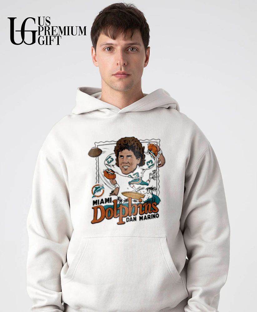 Dan Marino Miami Dolphins Homage player caricature shirt