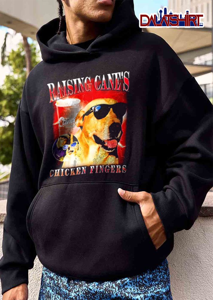 Raising Canes labrador wearing sunglasses cup chicken fingers 1996 shirt