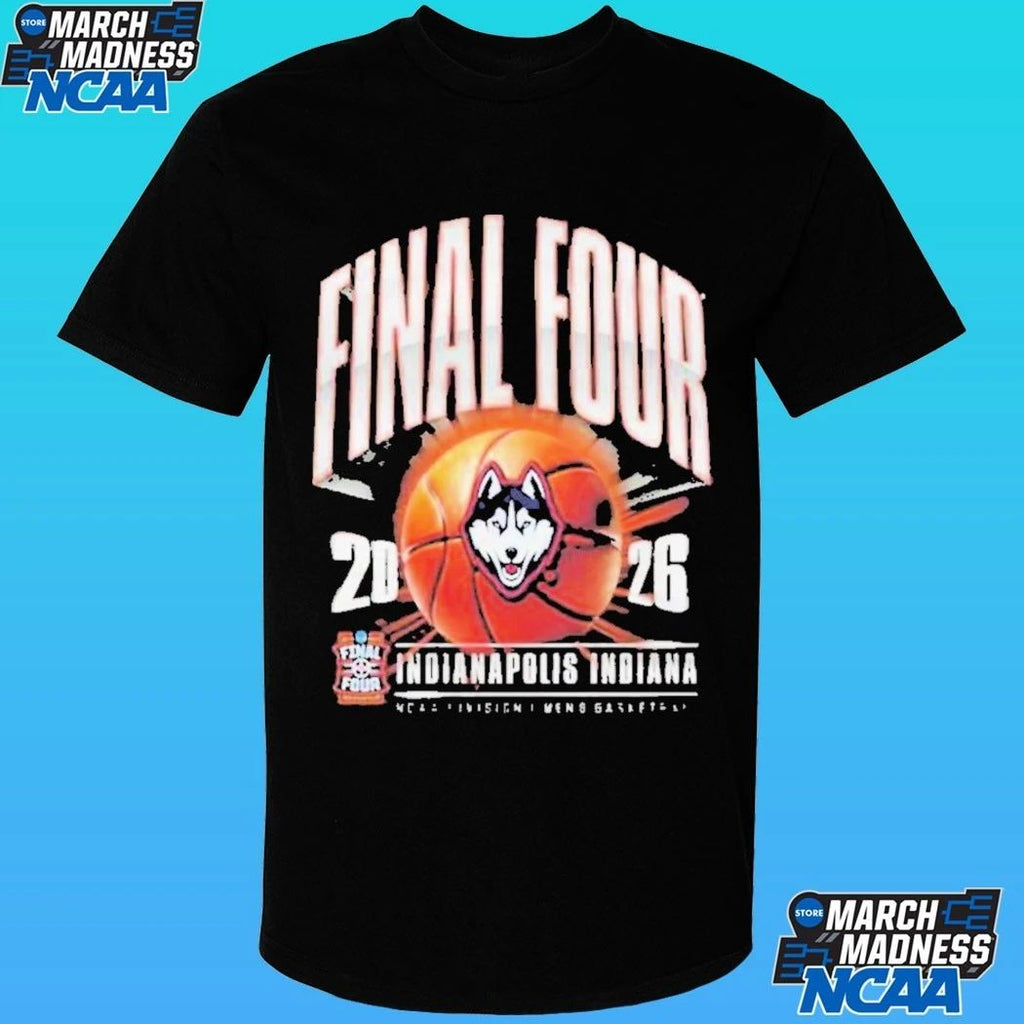 Uconn Huskies Men’s Basketball 2026 Ncaa D1 Tournament Final Four Indiana Shirt