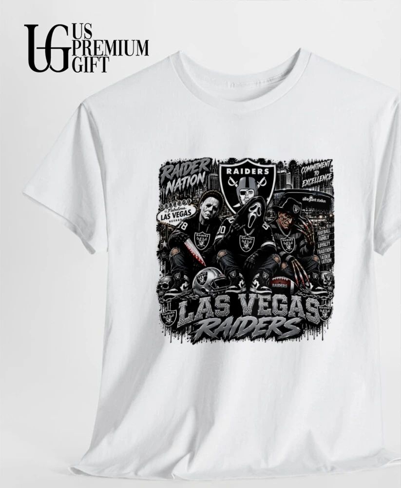 Michael Myers Ghostface Freddy Krueger Raiders Las Vegas Commitment to Excellence Halloween shirt