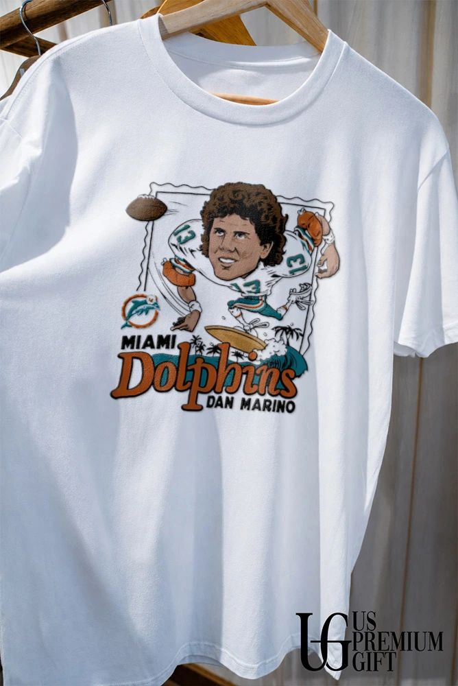 Dan Marino Miami Dolphins Homage player caricature shirt