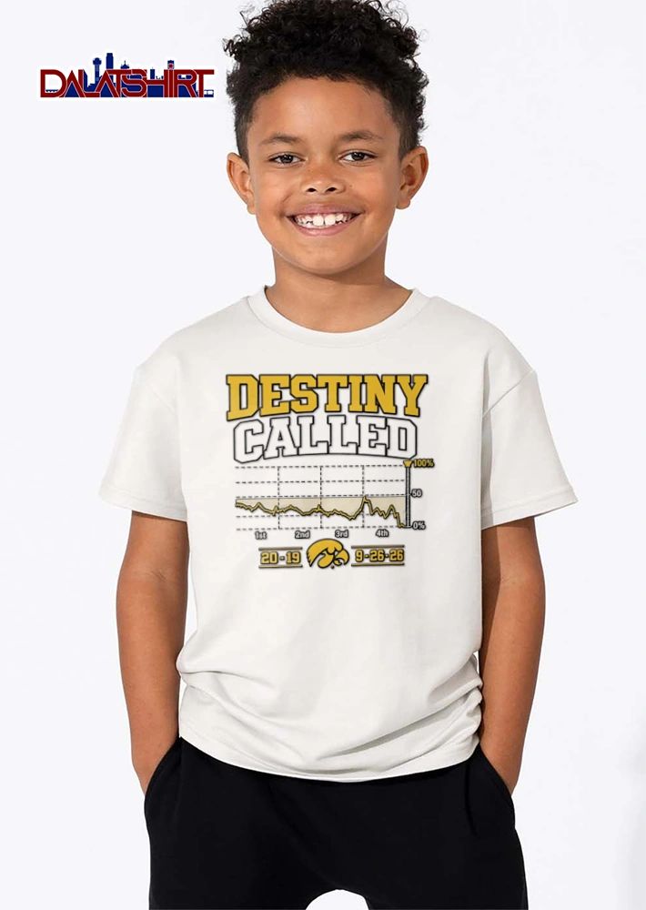Iowa Hawkeyes Xavier Williams Destiny Called performance graph declining line mascot 2019 9 26 26 shirt