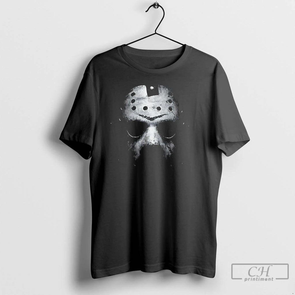 Classic Jason Voorhees Friday The 13th Big Face Graphic Halloween T Shirts Hoodie Longsleeve