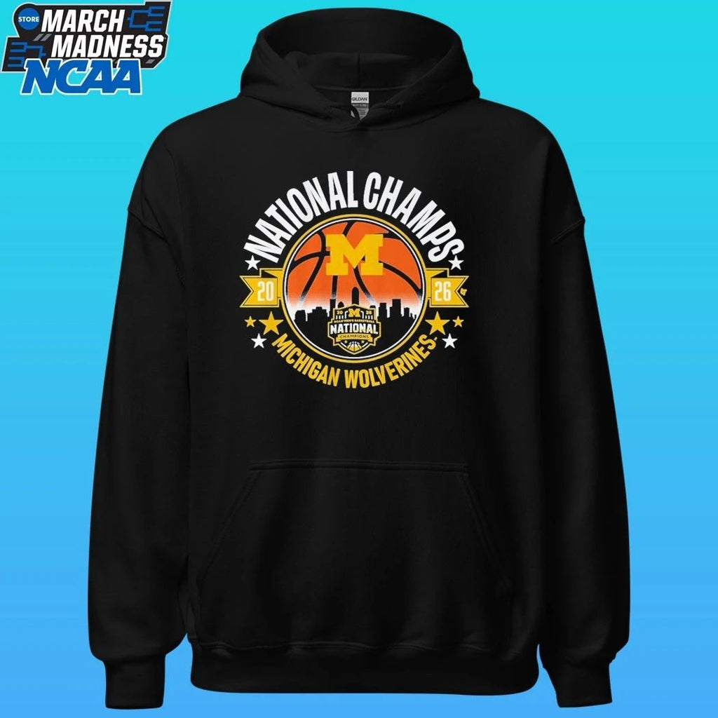 Michigan Wolverines MBB 2026 National Champions Circle Shirt