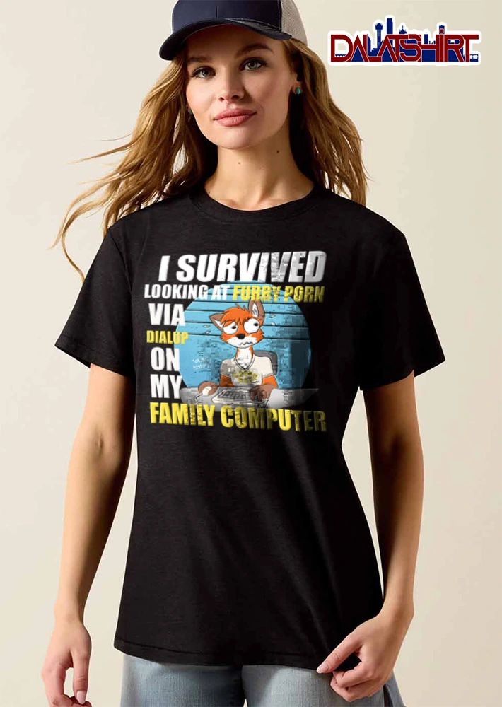 Green Day I Survived Looking At Furry Porn Via Dialup On My Family Computer shirt