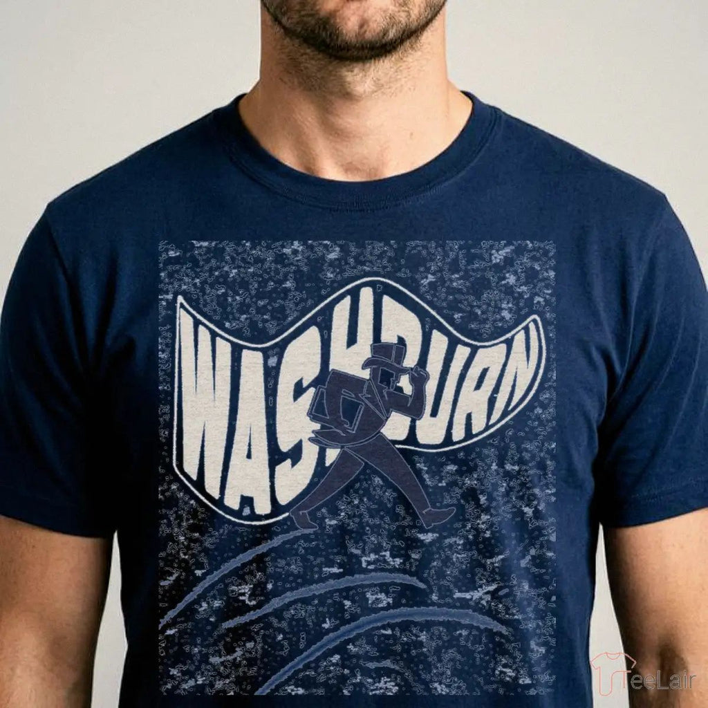Washburn Waving Flag Vintage Blue T-Shirt