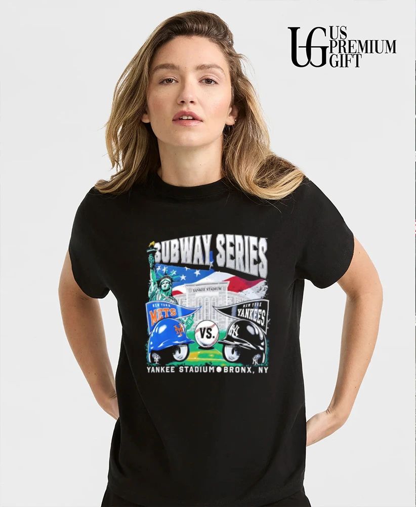 New York Yankees x New York Mets 2026 Subway Series helmets shirt
