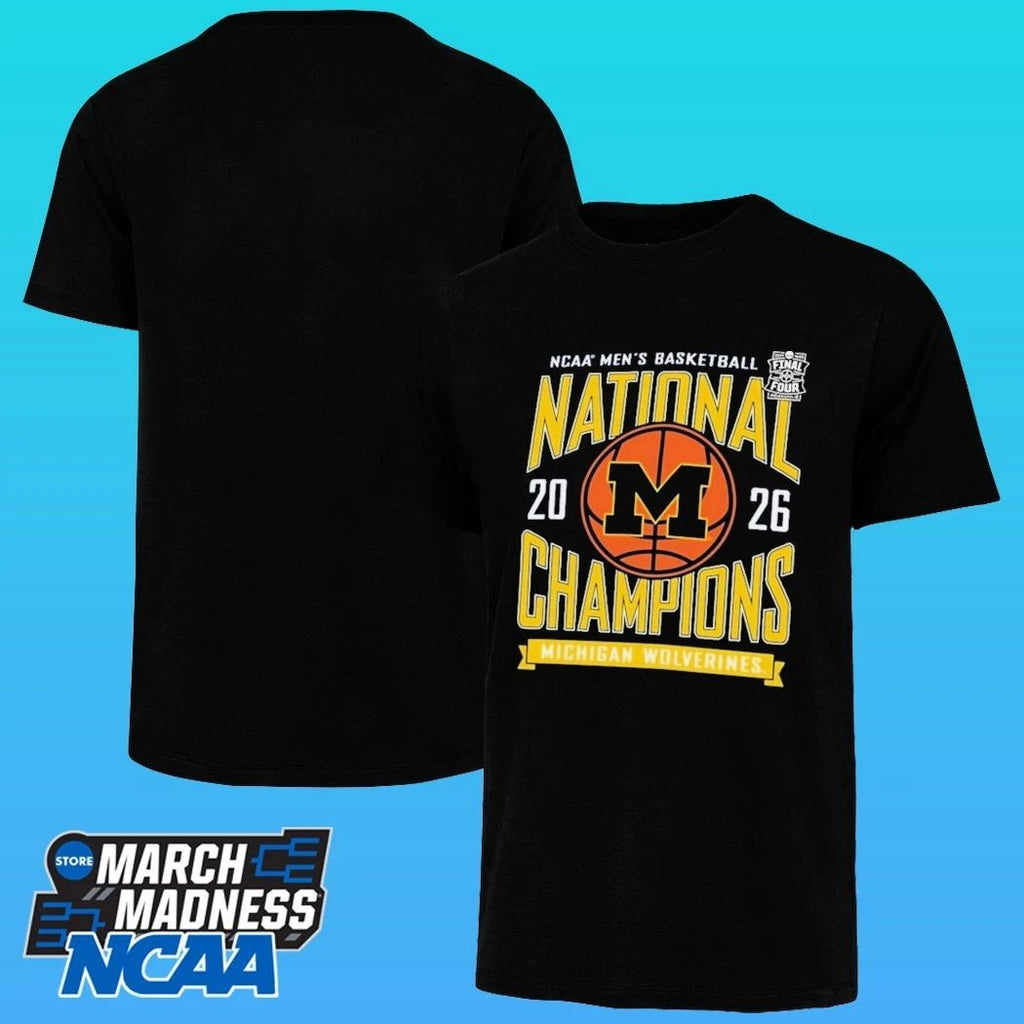 Michigan Wolverines Champion 2026 NCAA Men’s Basketball National Champions Powerblend Shirt
