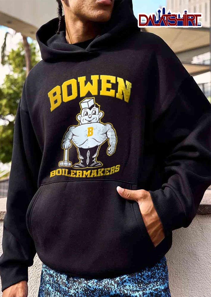 Purdue University Bowen muscular mascot holding sledgehammer cartoon shirt