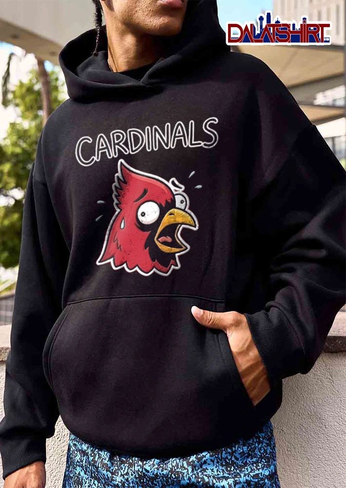 Arizona Cardinals red cardinal bird sweating cartoon meme shirt