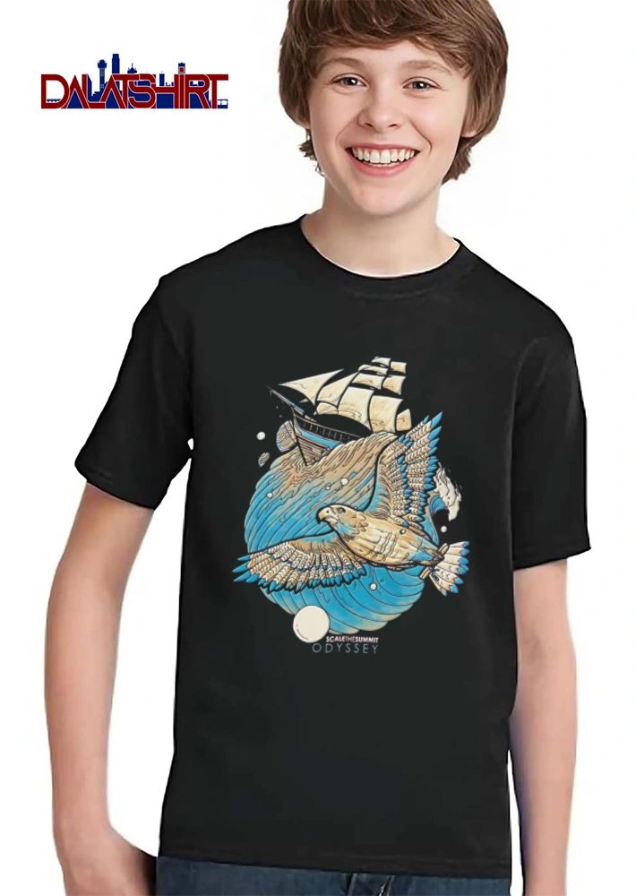 Scale The Summit eagle flying over sailing ship shirt