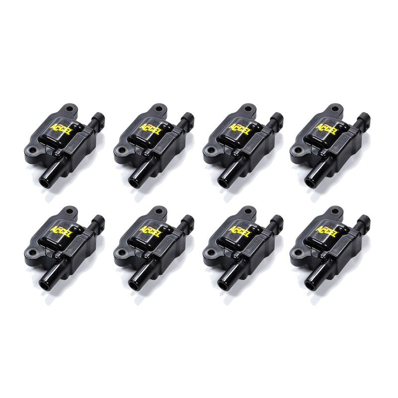 Accel 140043K-8 Ignition Coil Pack, Super Coil, Female Socket, Black, GM LS-Series, Set of 8