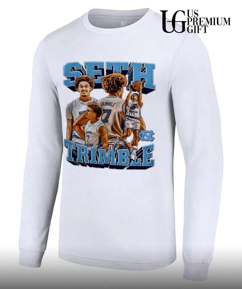 Seth Trimble 7 North Carolina Tar Heels NCAA Men’s Basketball graphic shirt