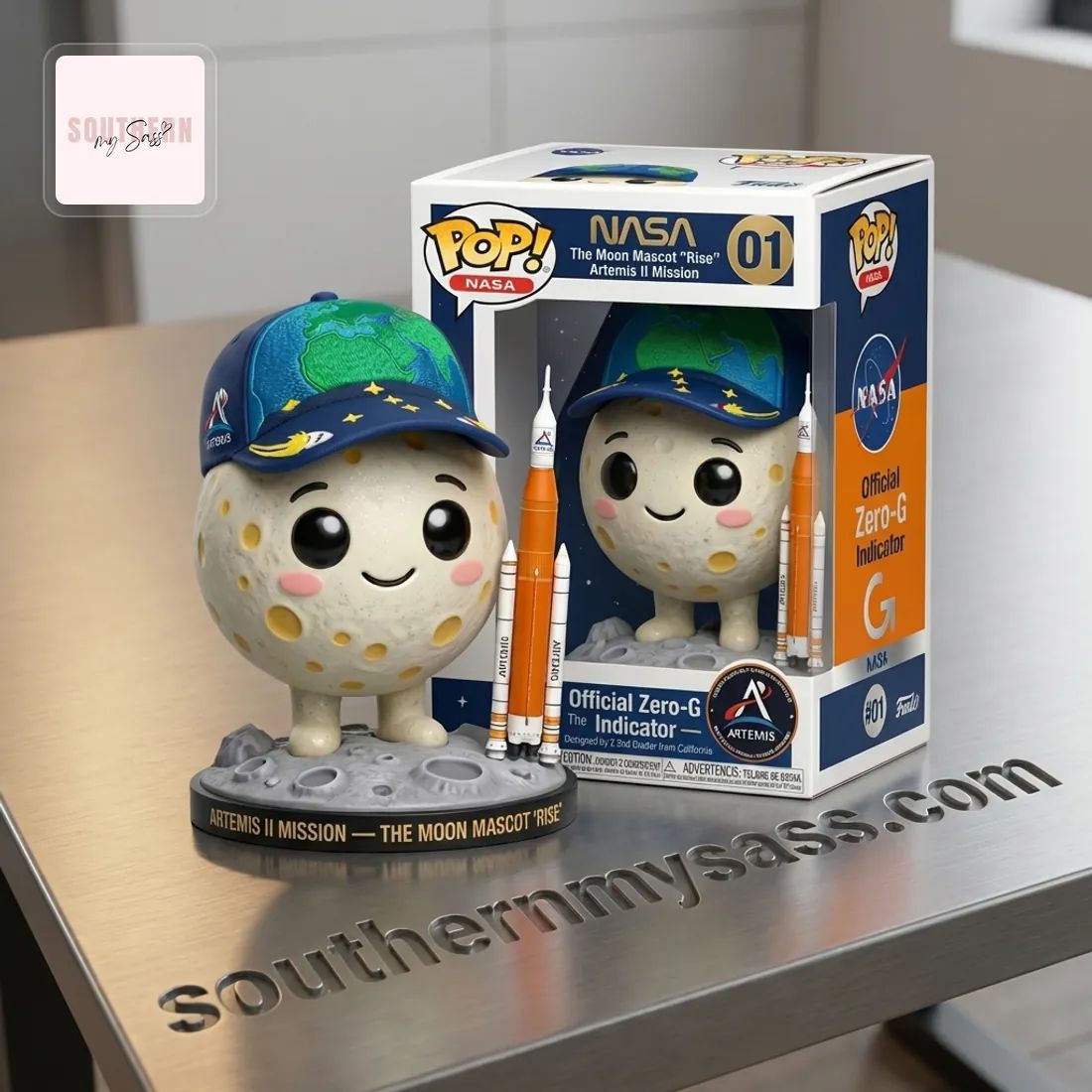 Nasa Artemis Ii Mission The Moon Mascot Rise Funko Pop Figure Doll
