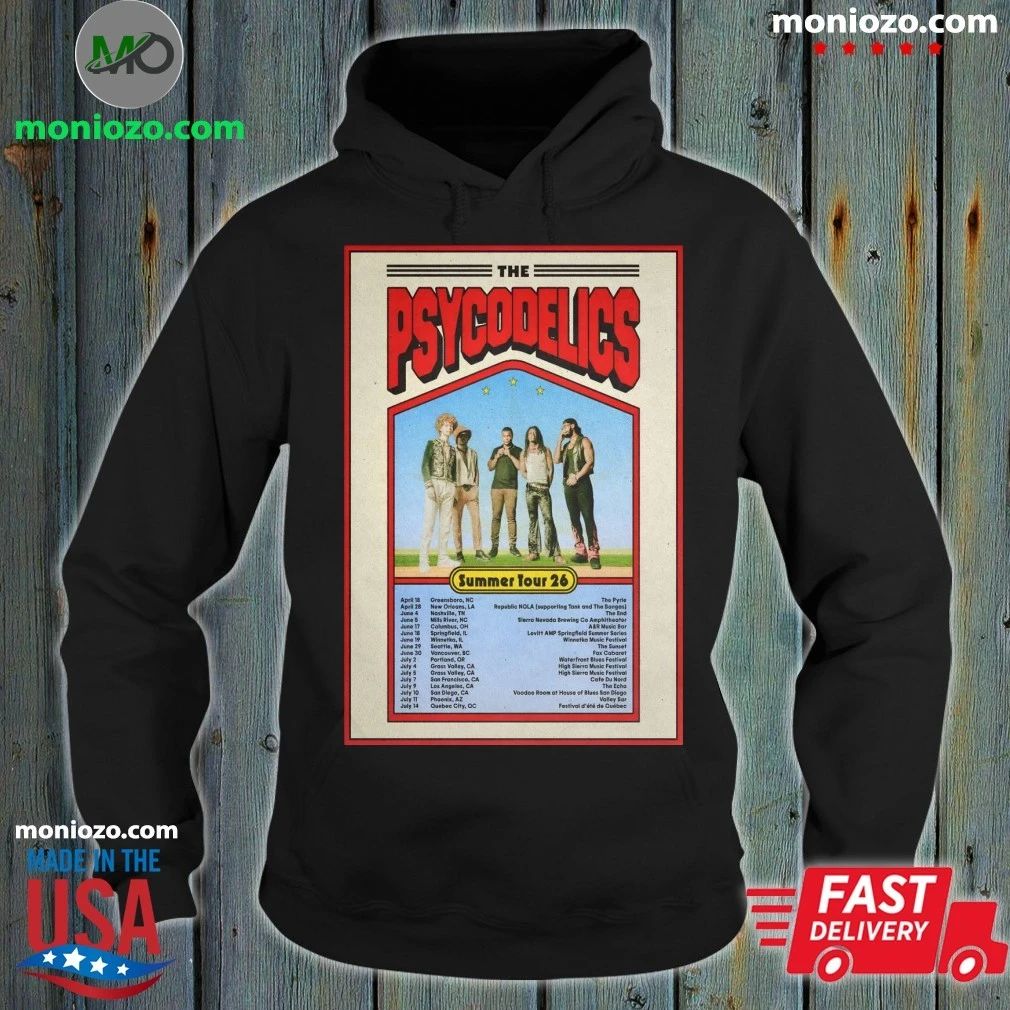 The Psycodelics 2026 Summer Tour Poster T-Shirt