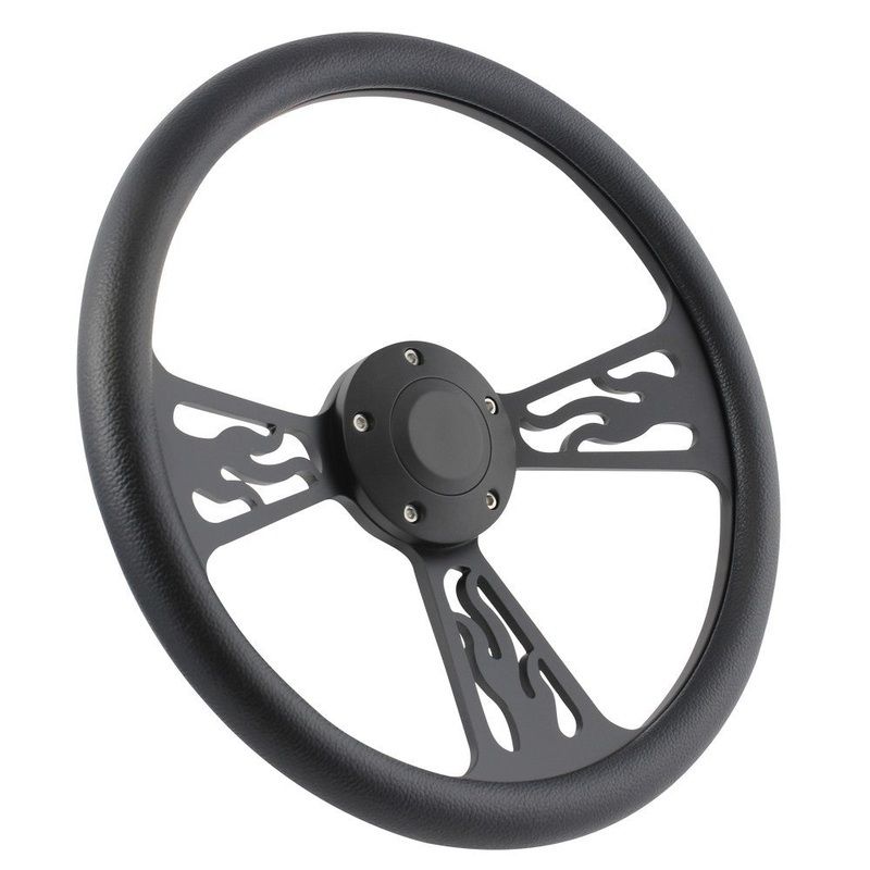 14″ Black Flame Half Wrap- Vinyl