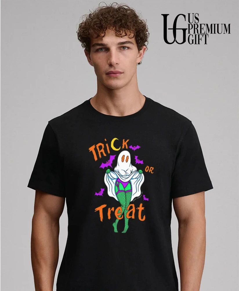 Ghost pinup Trick or Treat Halloween shirt