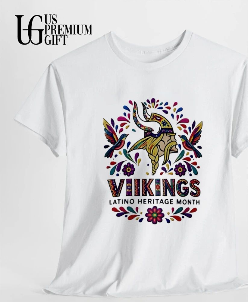 Minnesota Vikings Latino Heritage Month Viking Hummingbirds Floral Folk shirt