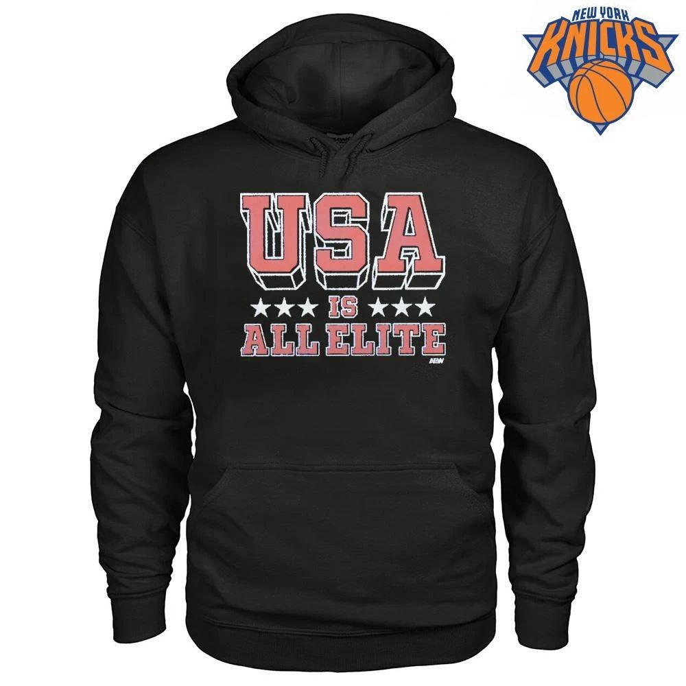 USA Is All Elite AEW Pro Wrestling Patriotic Sports Fan Graphic Shirt