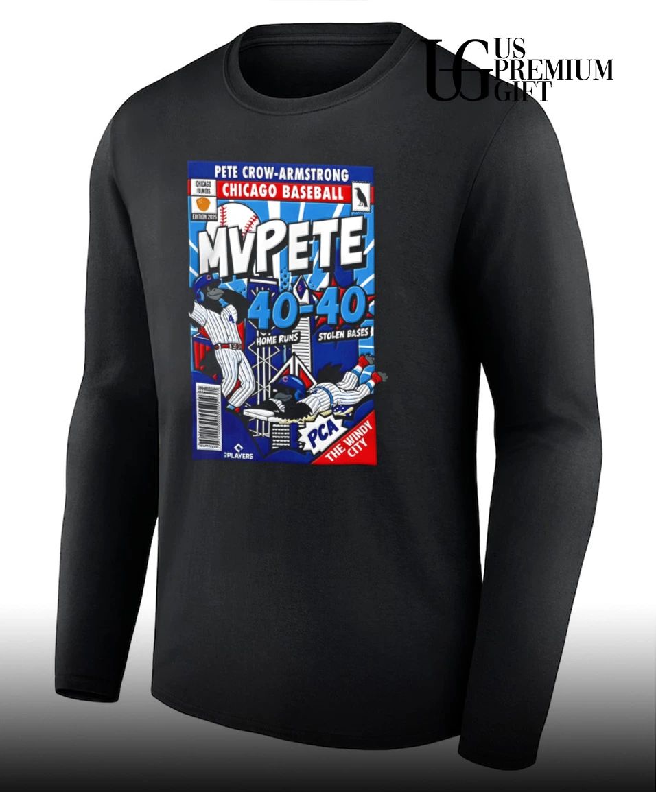 Chicago Cubs Pete Crow-Armstrong 40-40 Chicago Cubs comic shirt