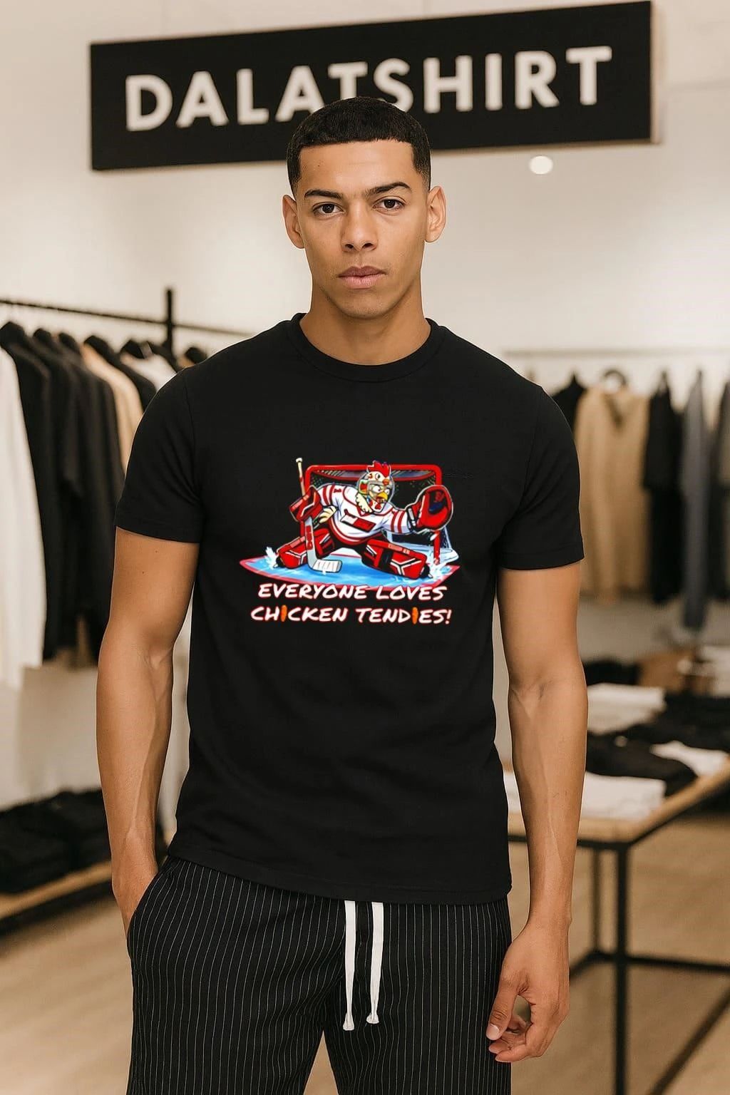 Everyone Loves Chicken Tendies hockey shirt