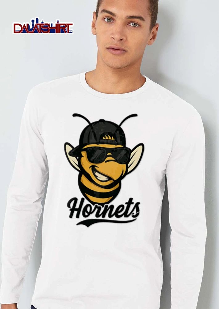Charlotte Hornets cartoon bee wearing sunglasses cap shirt