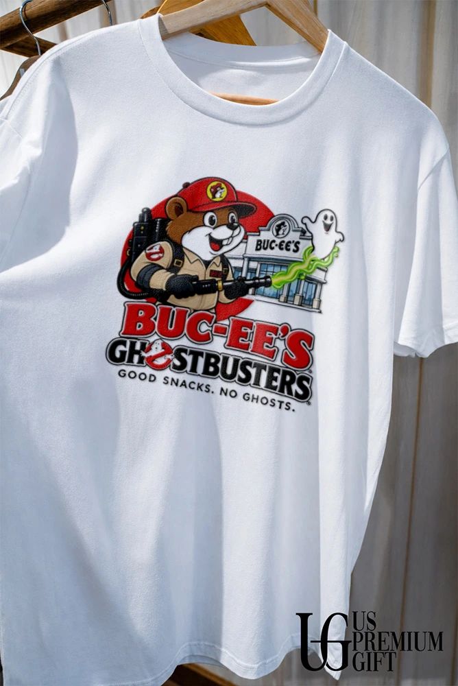Buc-ee’s Ghostbusters good snacks no ghosts logo shirt