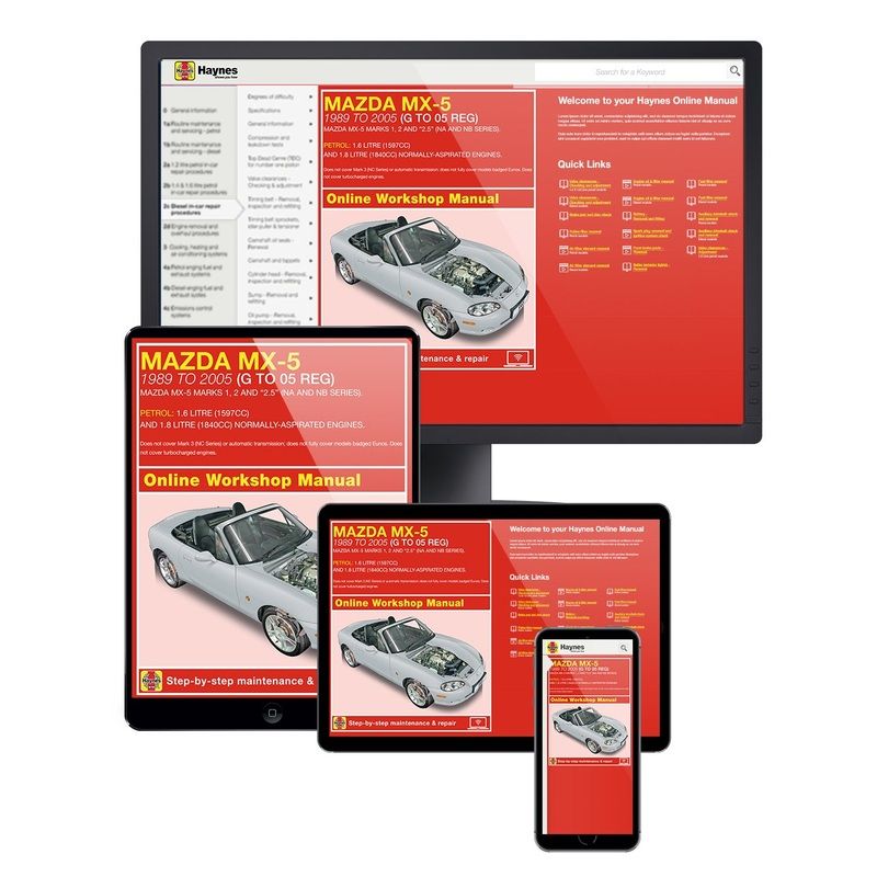 Mazda MX-5 (89 – 05) Haynes Repair Manual