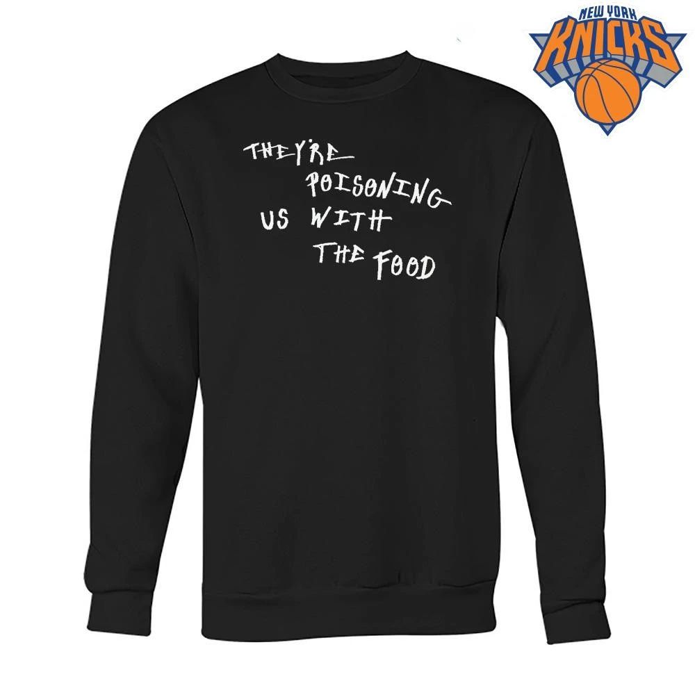 They Are Poisoning Us With The Food Distressed Text Grunge Alternative Streetwear Aesthetic Shirt