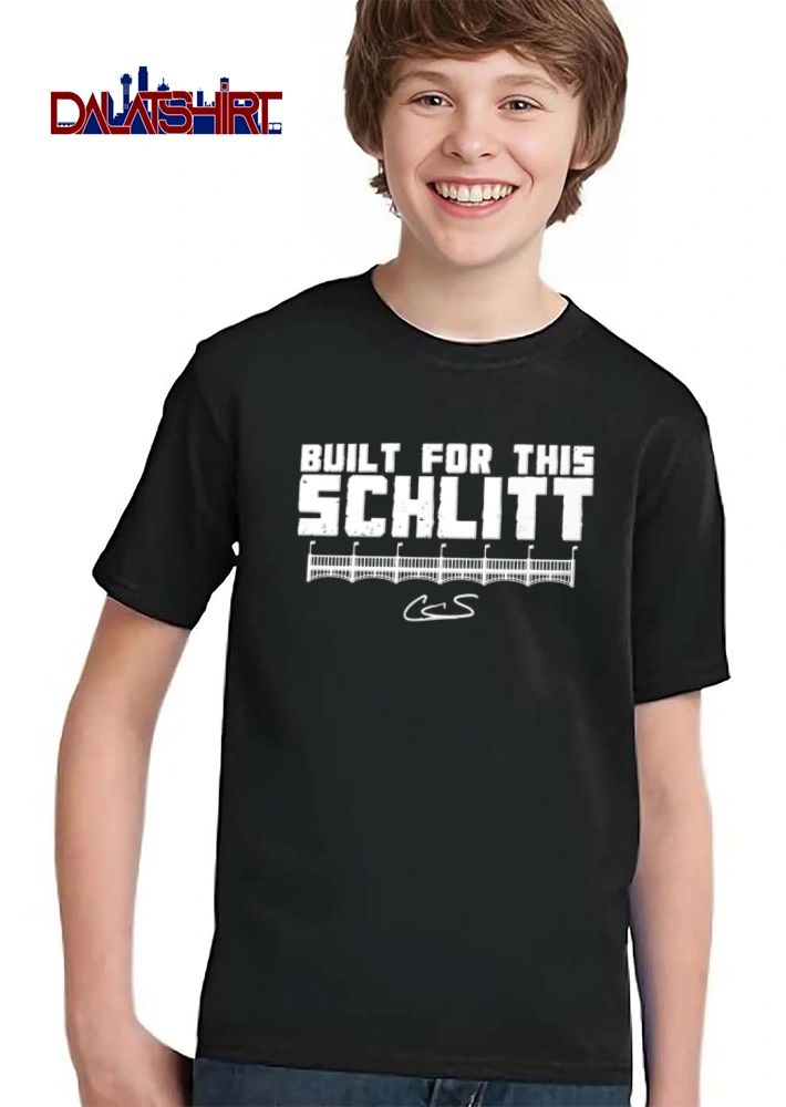 Built FOR This Schlitt white text bridge illustration signature shirt